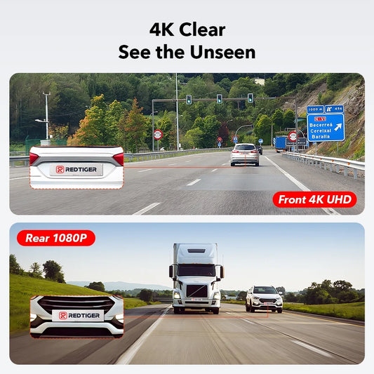 Dash Cam for Cars, 4K/2.5K Full HD Car Camera Dash Cam, 3.16” IPS Screen Dash Cam, Dashcam Built-In Wi-Fi GPS, Night Vision, Loop Recording, Vehicle, Parking Mode, Free 64GB Card