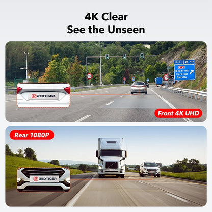 Dash Cam for Cars, 4K/2.5K Full HD Car Camera Dash Cam, 3.16” IPS Screen Dash Cam, Dashcam Built-In Wi-Fi GPS, Night Vision, Loop Recording, Vehicle, Parking Mode, Free 64GB Card