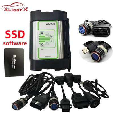 PTT2.8.13 Tech Tool Excavators Industrial Truck Diagnostic round Interface VOCOM for V0Lv-/ R-Noult/Ud/Mack PTT Install in CF53