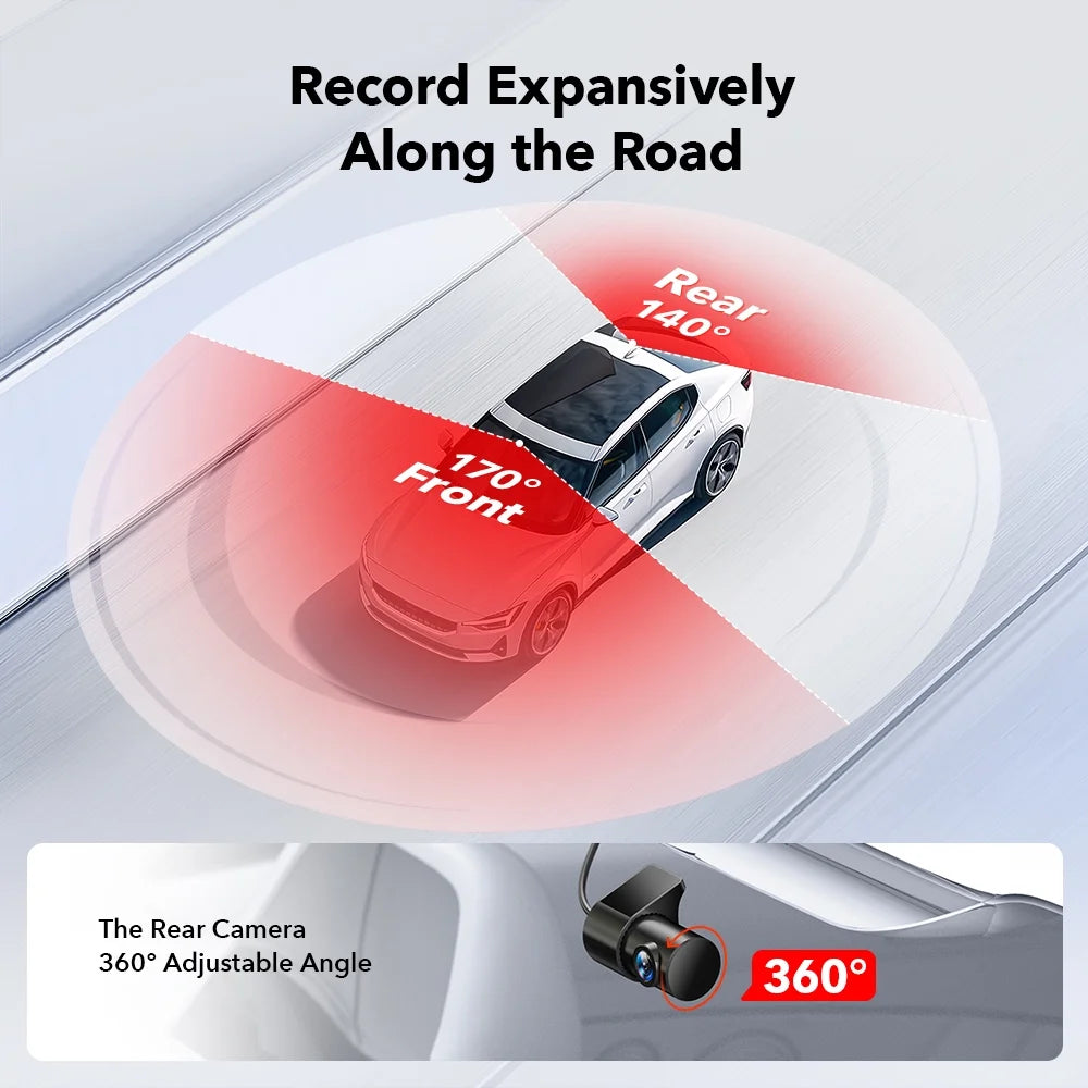 Dash Cam for Cars, 4K/2.5K Full HD Car Camera Dash Cam, 3.16” IPS Screen Dash Cam, Dashcam Built-In Wi-Fi GPS, Night Vision, Loop Recording, Vehicle, Parking Mode, Free 64GB Card
